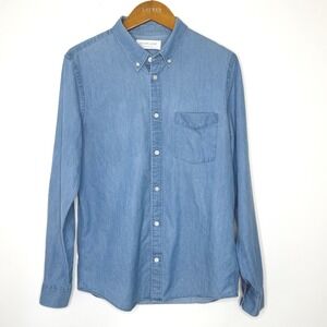Everlane Mens Denim Chambray Button‎ Front Shirt Medium